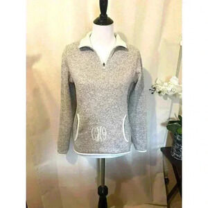 Pink Lily Heathered Sweater in Oatmeal